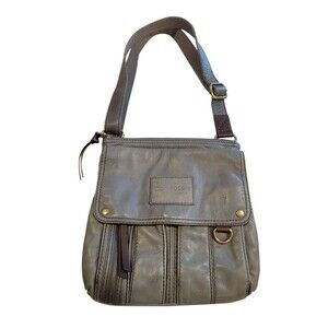 Fossil Morgan Traveler Gray Soft Leather Crossbody Read Description Handbag